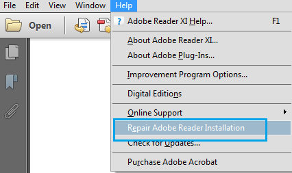 Repair Acrobat Reader DC or Acrobat DC