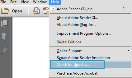 Update Acrobat Reader DC or Acrobat DC