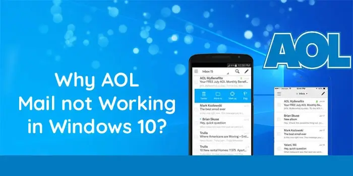 AOL mail not working on windows 10