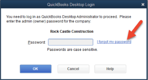 QuickBooks Admin Password Recovery