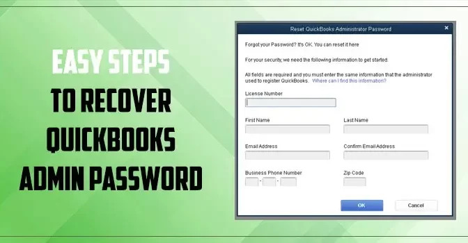 Recover QuickBooks Admin Password