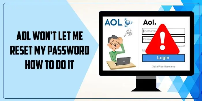 AOL Wont Let Me Reset My Password